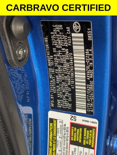 Used 2019 Toyota Camry SE FWD image 33