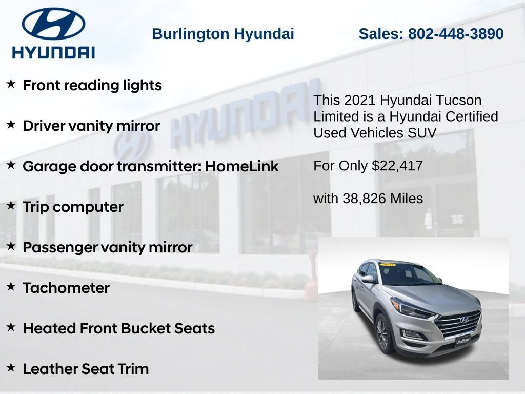Certified 2021 Hyundai Tucson Limited AWD/4WD image 29