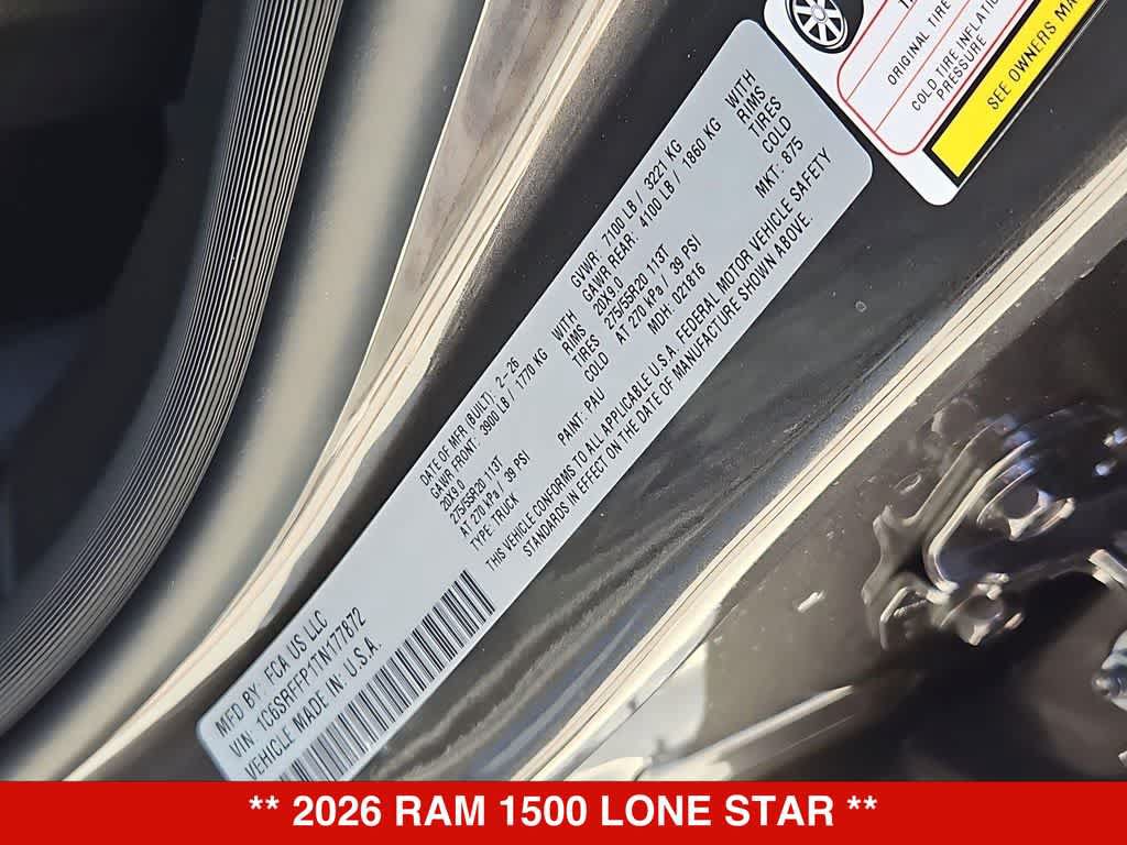 New 2026 RAM 1500 Lone Star AWD/4WD image 38