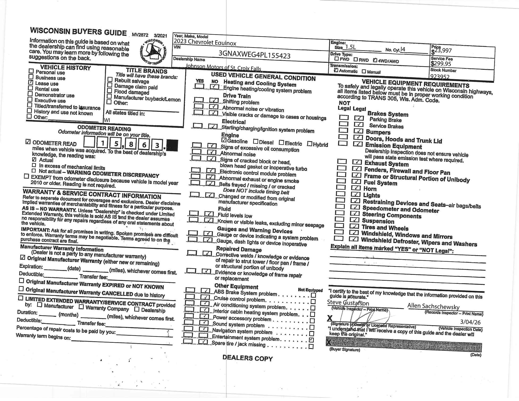 Used 2023 Chevrolet Equinox RS w/ LPO, Floor Liner Package image 28