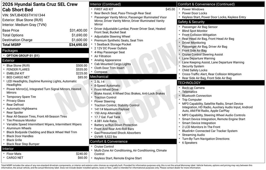 Used 2026 Hyundai Santa Cruz SEL FWD image 5