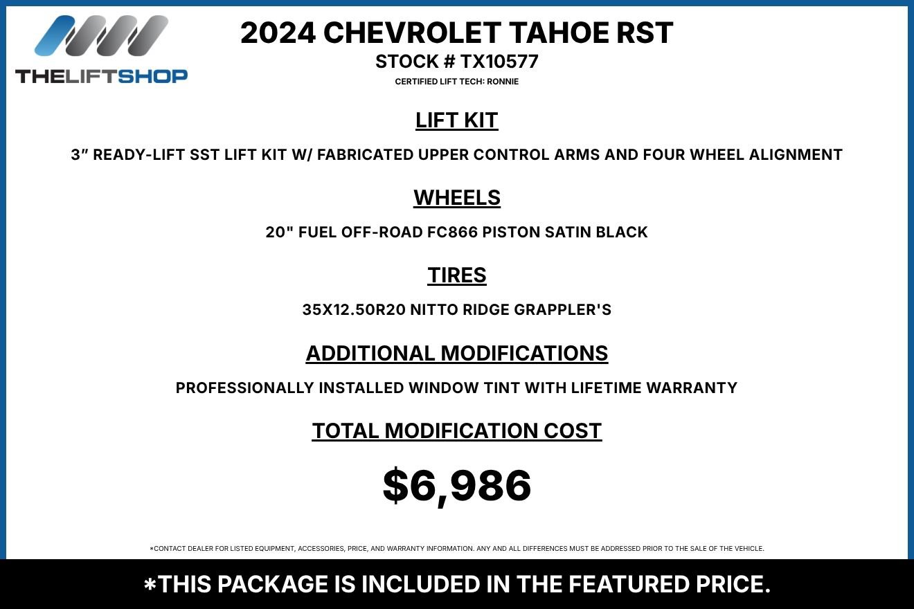 Used 2024 Chevrolet Tahoe RST w/ Luxury Package AWD/4WD image 2