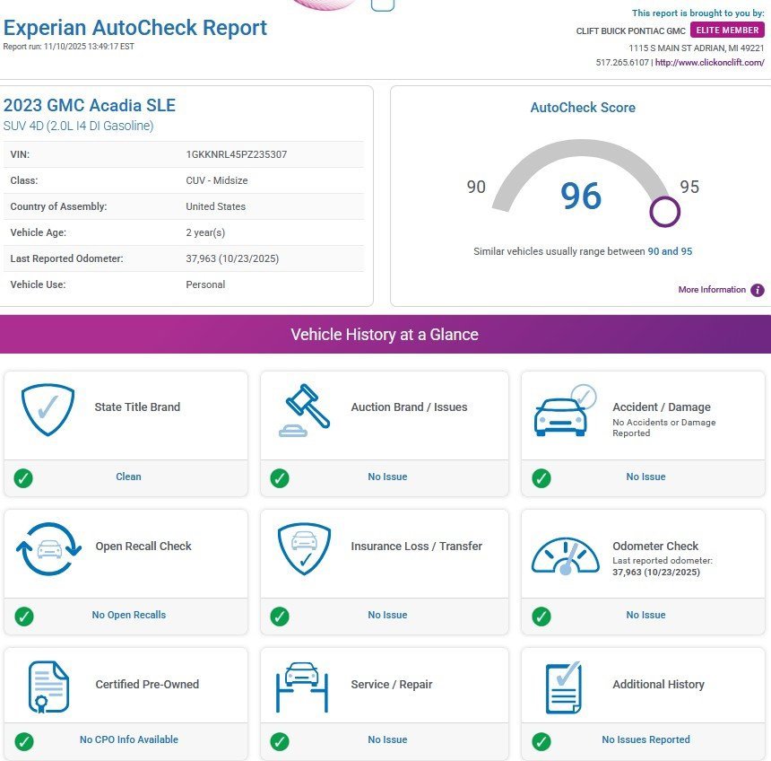 Used 2023 GMC Acadia SLE image 3