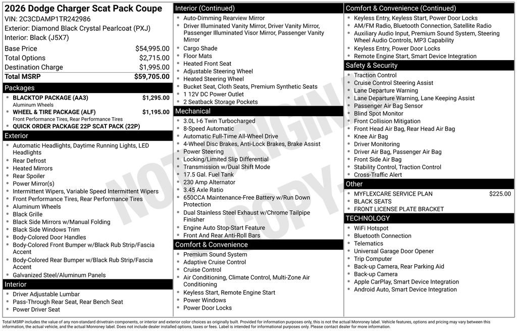 New 2026 Dodge Charger Scat Pack w/ Blacktop Package AWD/4WD image 6