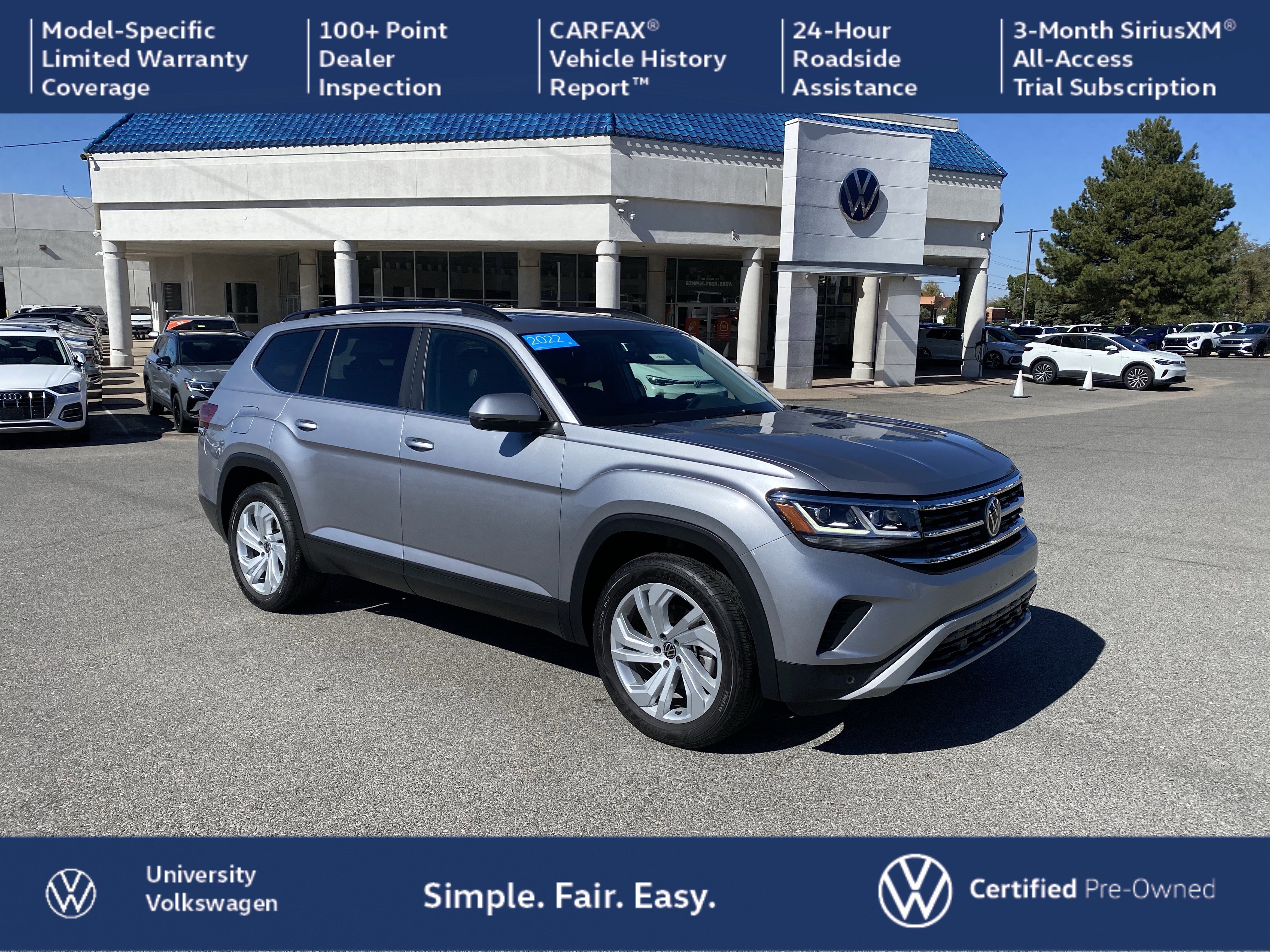 Certified 2022 Volkswagen Atlas SE w/ Panoramic Sunroof Package image 1