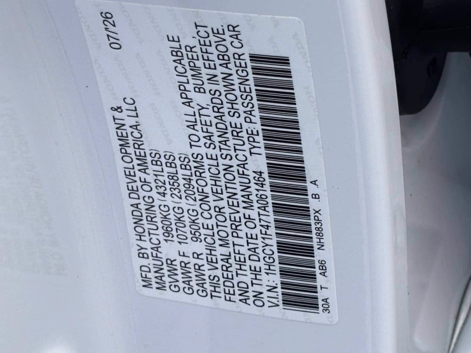 New 2026 Honda Accord SE image 23