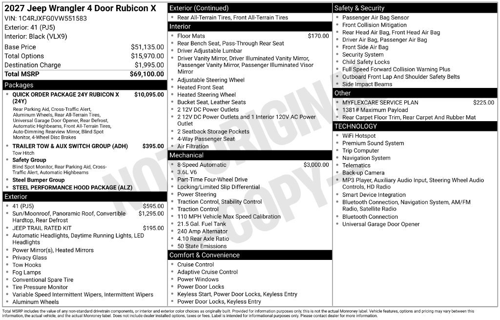 New 2027 Jeep Wrangler Unlimited Rubicon AWD/4WD image 26