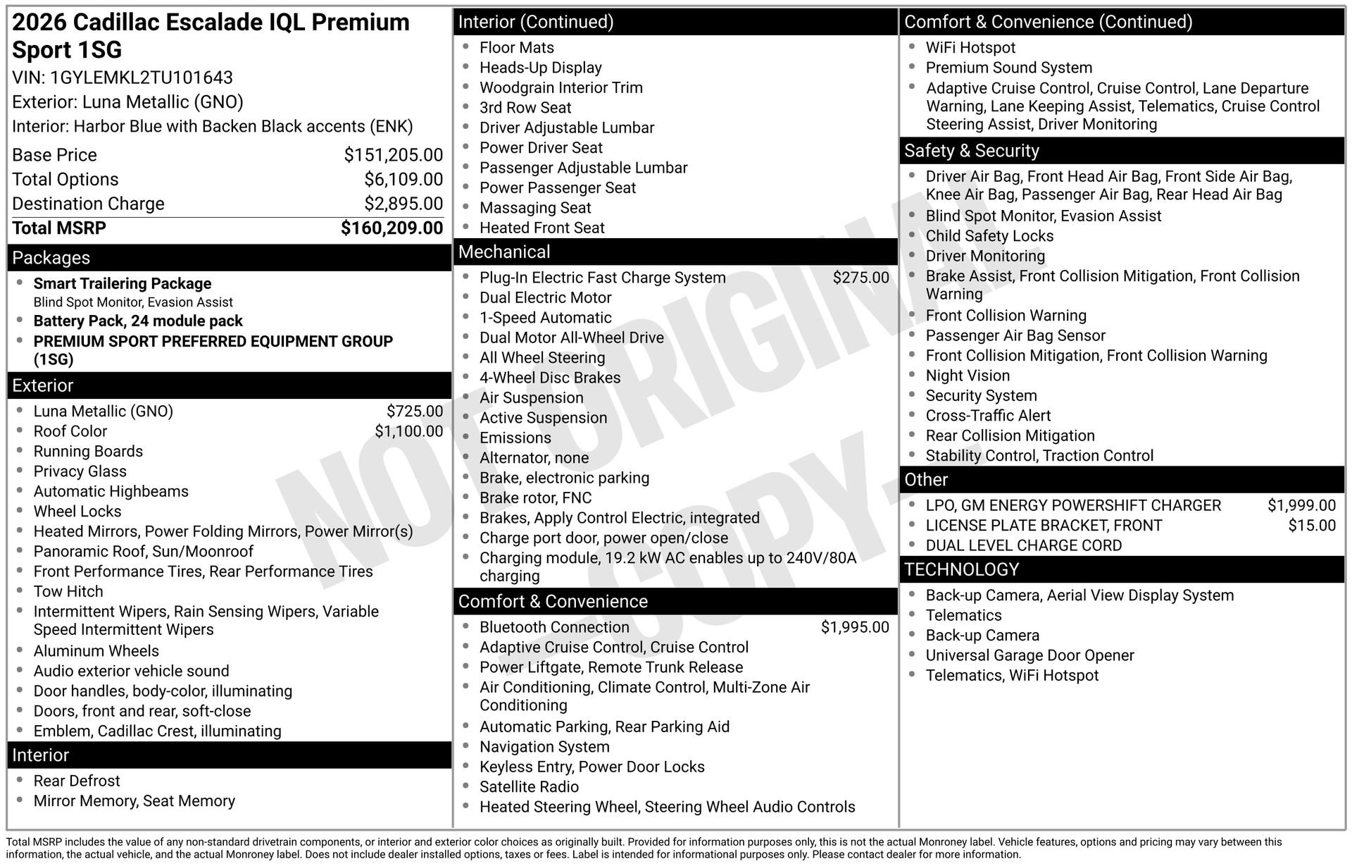 New 2026 Cadillac Escalade IQL Sport 2 image 3