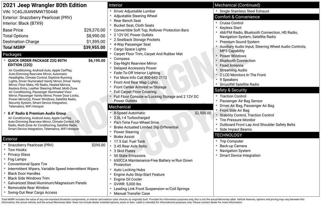 Used 2021 Jeep Wrangler Sport image 5