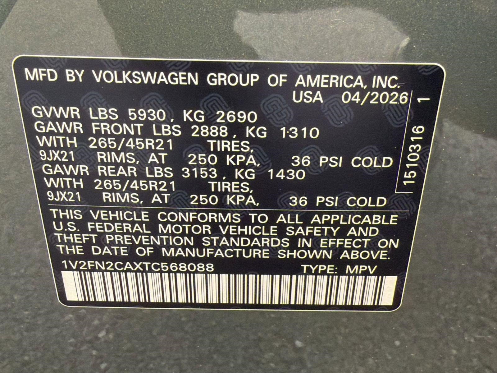 New 2026 Volkswagen Atlas SEL Premium R-Line AWD/4WD image 19