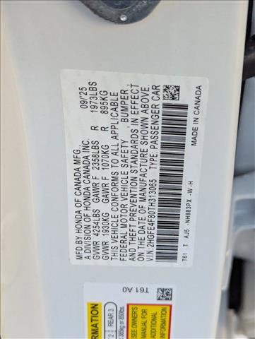 New 2026 Honda Civic Sport Touring image 16