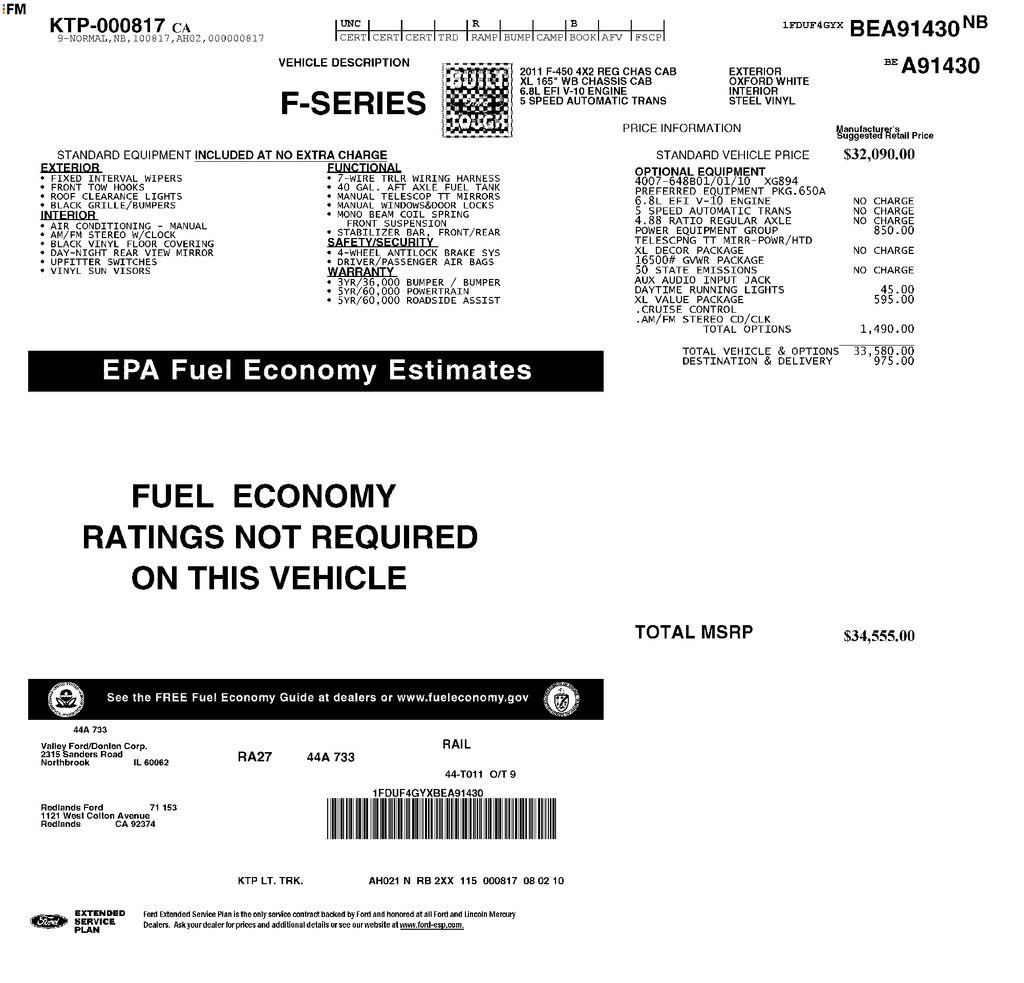 Used 2011 Ford F450 XL w/ PWR Equipment Group RWD image 6