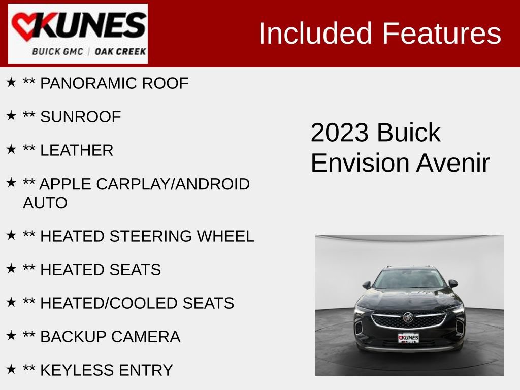 Used 2023 Buick Envision Avenir AWD/4WD image 2