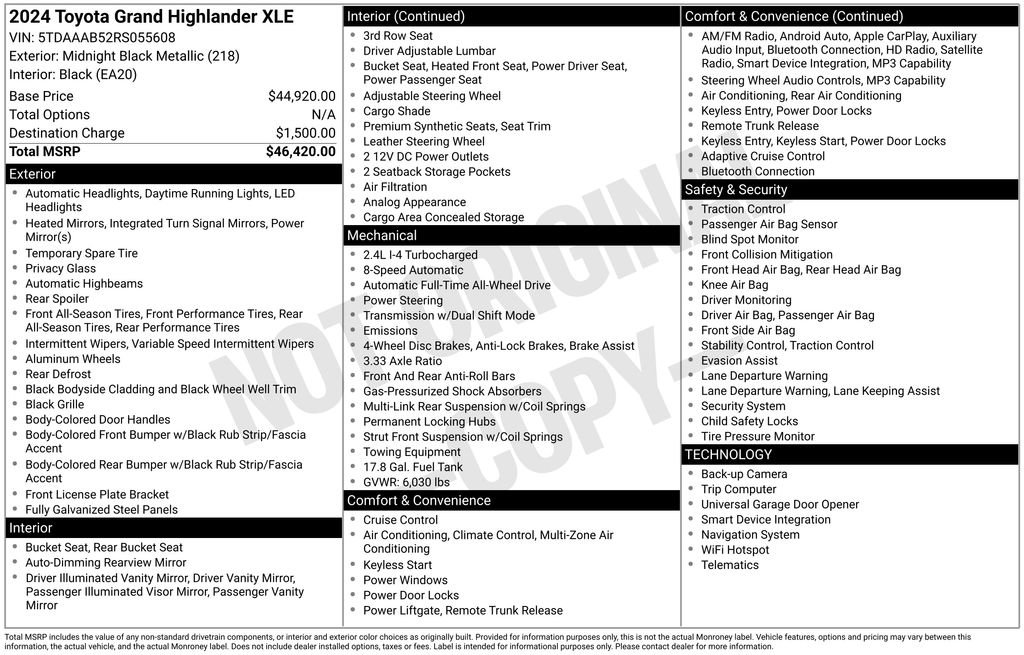 Used 2024 Toyota Grand Highlander AWD image 34