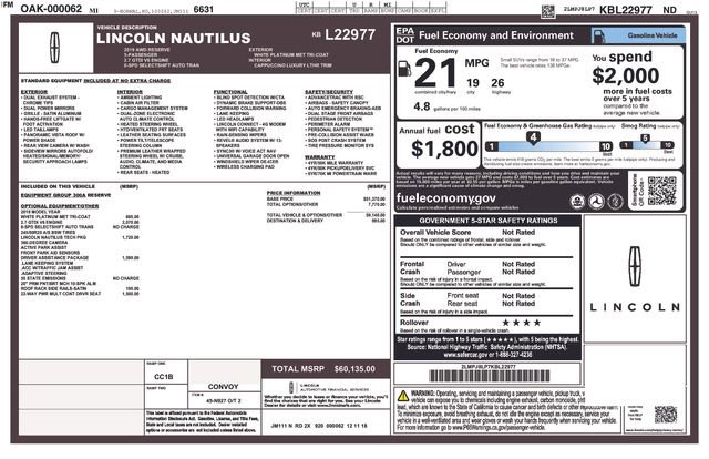 Used 2019 Lincoln Nautilus Reserve image 51
