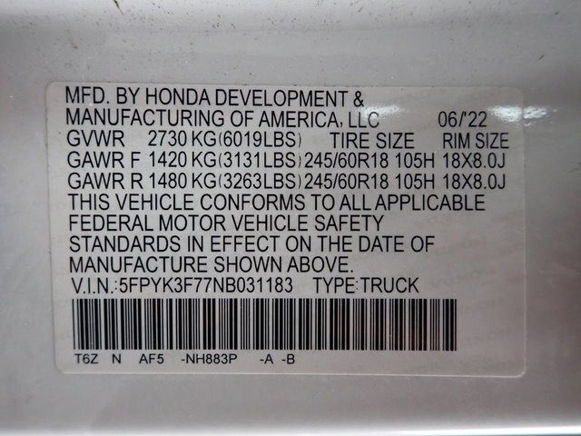 Used 2022 Honda Ridgeline RTL-E image 22
