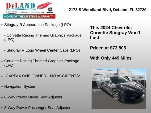 Used 2024 Chevrolet Corvette Stingray Coupe RWD image 2
