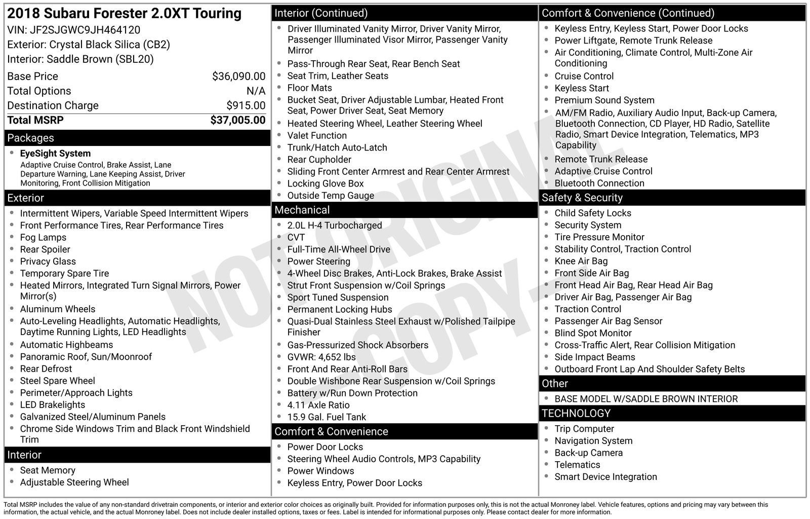 Used 2018 Subaru Forester 2.0XT Touring image 30