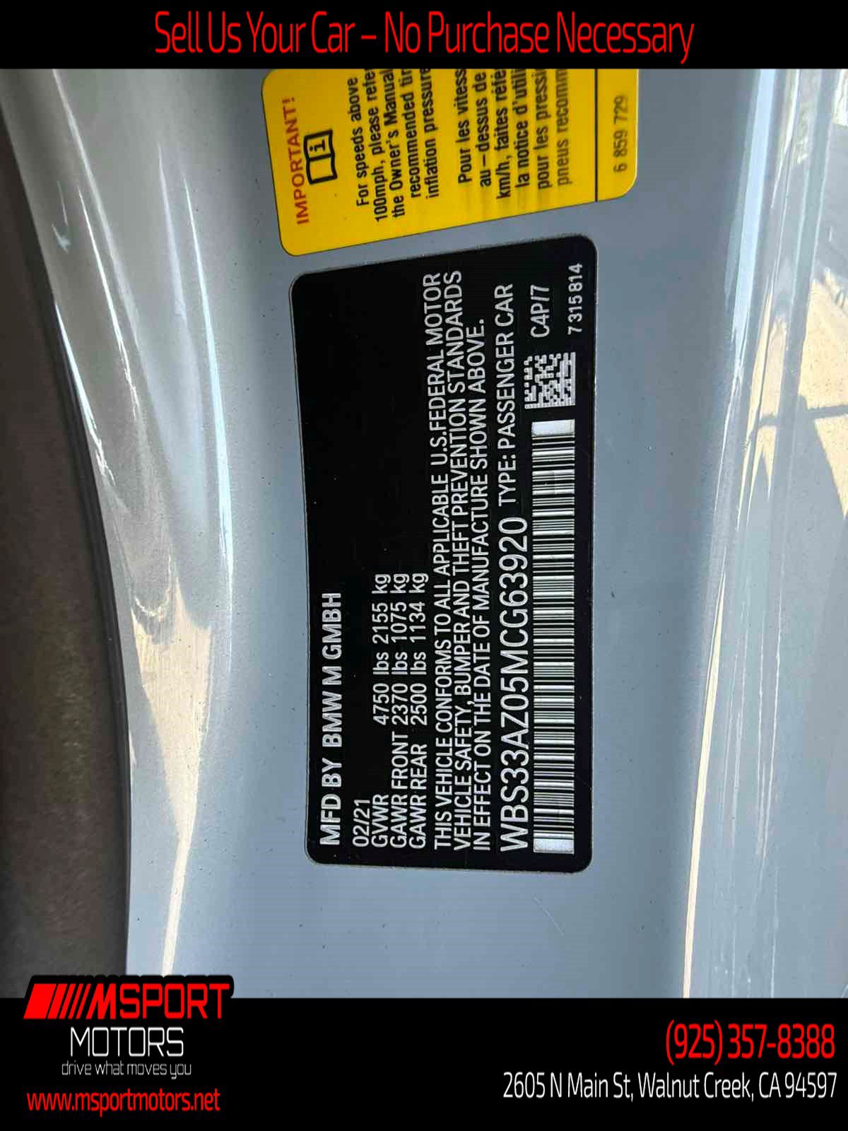 Used 2021 BMW M4 Competition w/ Executive Package RWD image 34