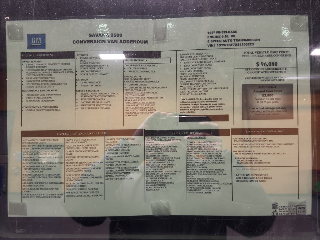 New 2025 GMC Savana 2500 Extended w/ Driver Convenience Package image 57