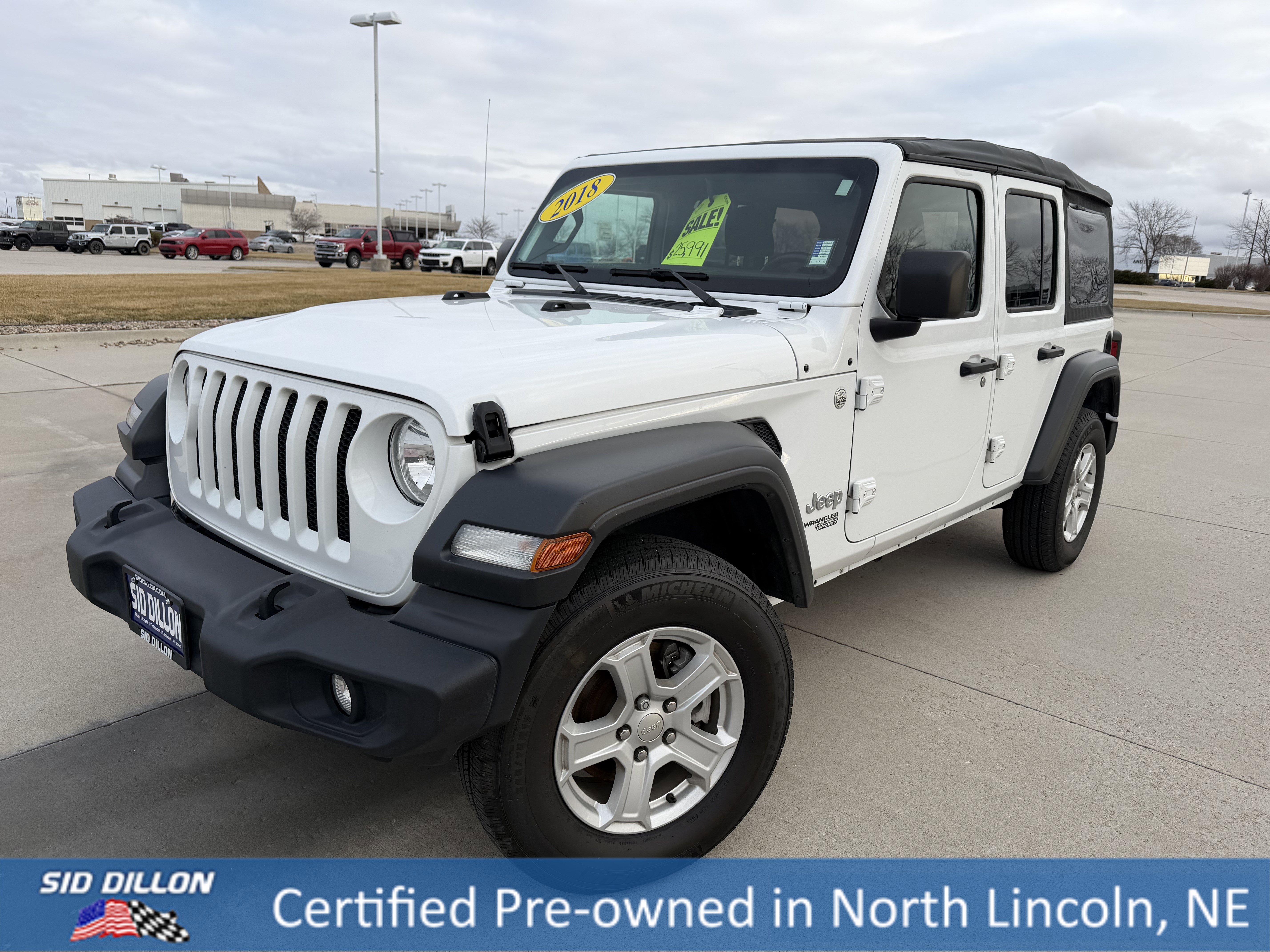 Used 2018 Jeep Wrangler Unlimited Sport S