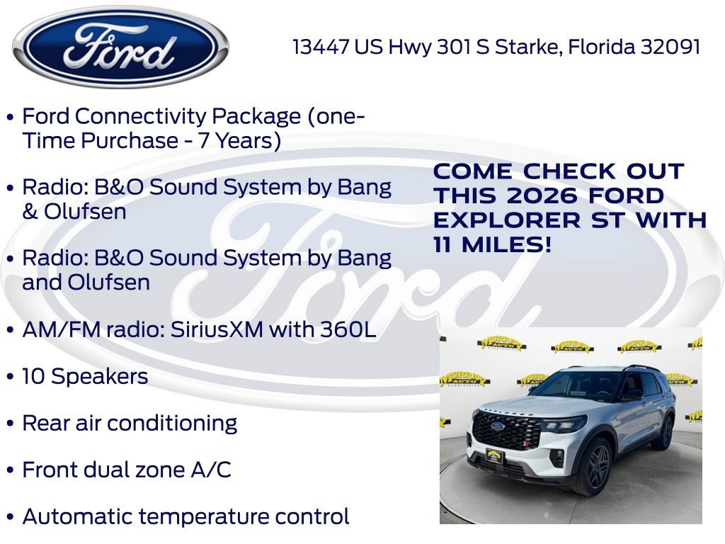 New 2026 Ford Explorer ST w/ Sun And Sound Package RWD image 25