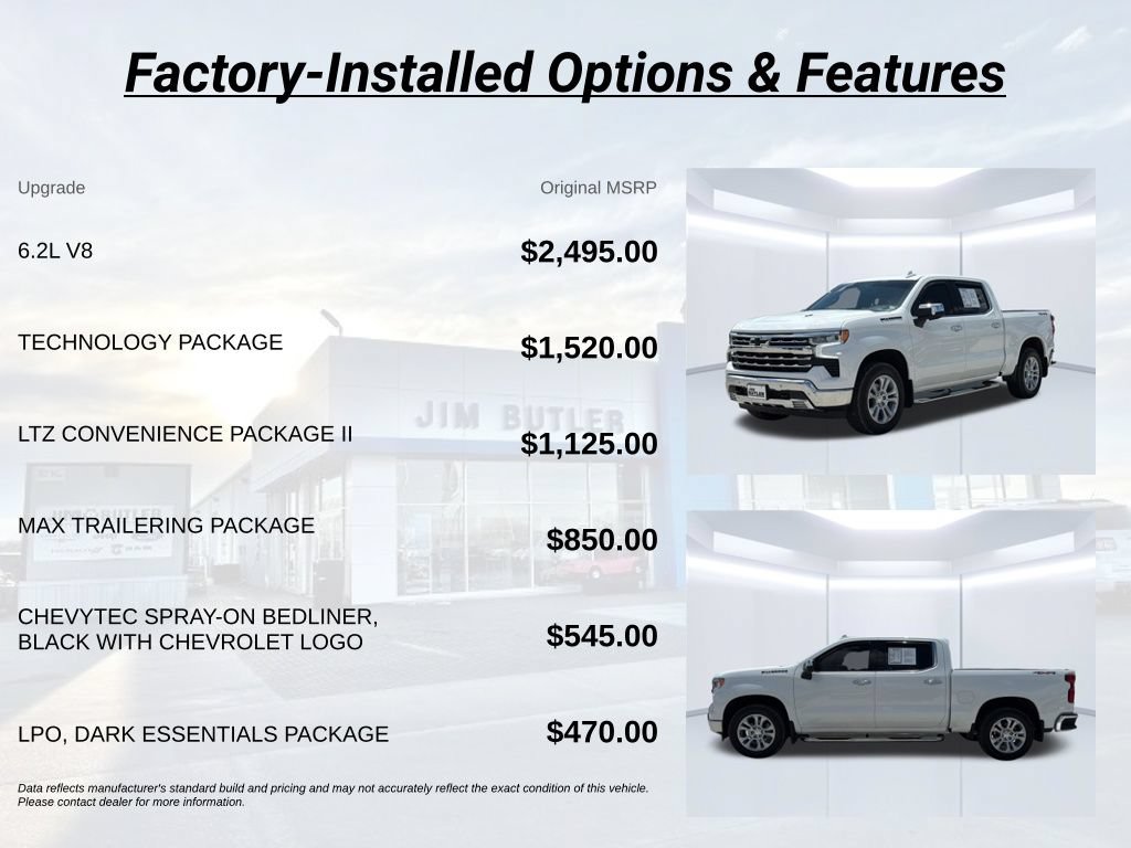 Used 2022 Chevrolet Silverado 1500 LTZ w/ Technology Package AWD/4WD image 3