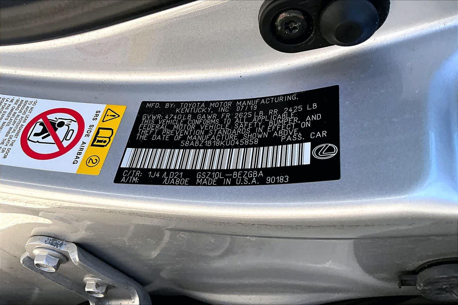 Used 2019 Lexus ES 350 w/ Premium Package FWD image 35