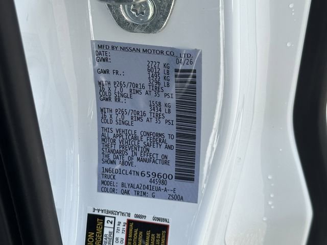 New 2026 Nissan Frontier S RWD image 26