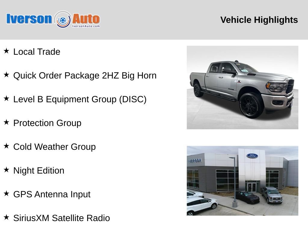 Used 2022 RAM 2500 Big Horn w/ Level B Equipment Group AWD/4WD image 2