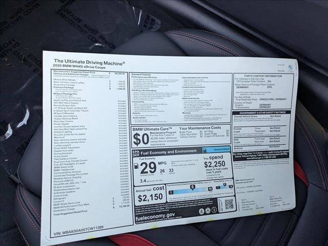 New 2026 BMW 440i xDrive Coupe w/ Premium Package AWD/4WD image 18