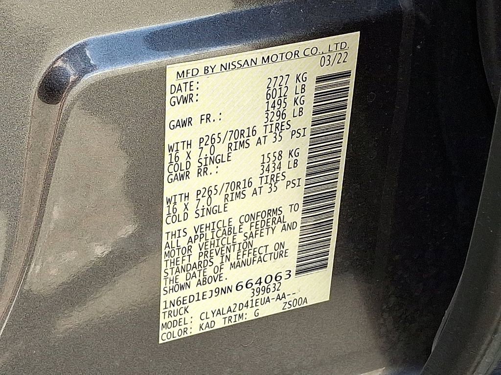 Used 2022 Nissan Frontier S w/ Technology Package image 27