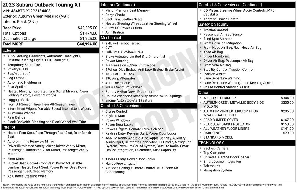 Used 2023 Subaru Outback Touring XT image 11