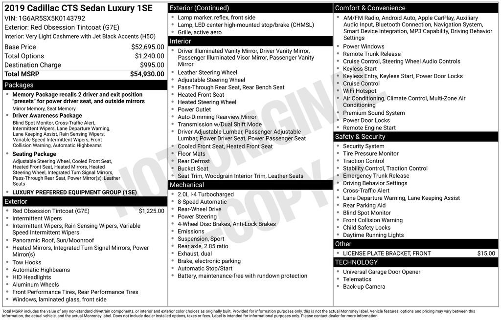 Used 2019 Cadillac CTS Luxury RWD image 5