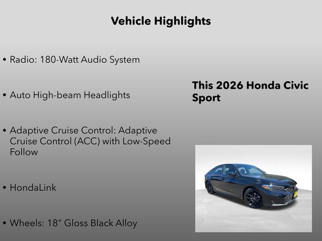 New 2026 Honda Civic Sport image 5