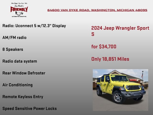 Used 2024 Jeep Wrangler Sport S image 15