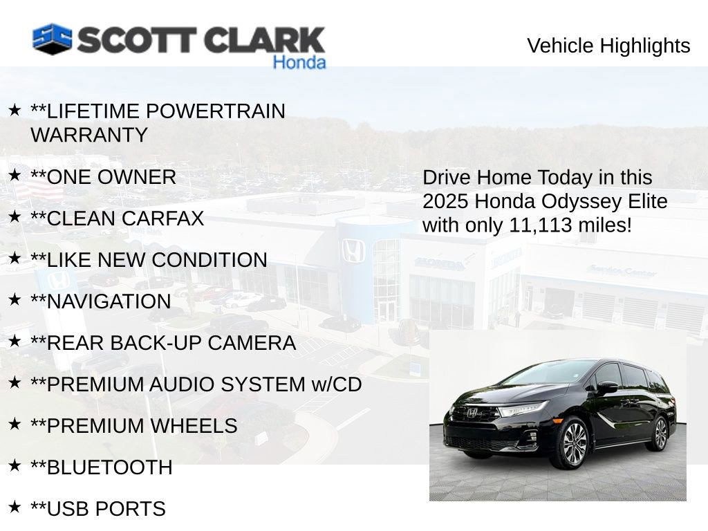Used 2025 Honda Odyssey Elite image 11