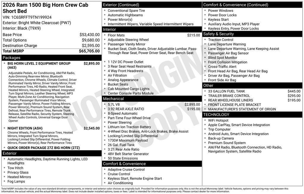 New 2026 RAM 1500 Big Horn image 4