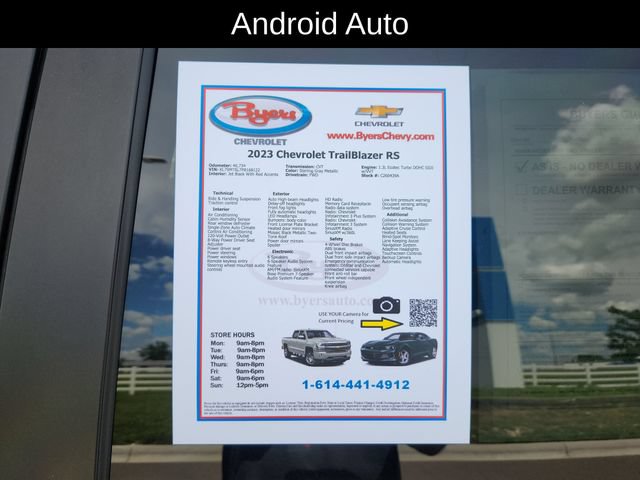 Used 2023 Chevrolet TrailBlazer RS w/ Technology Package FWD image 13