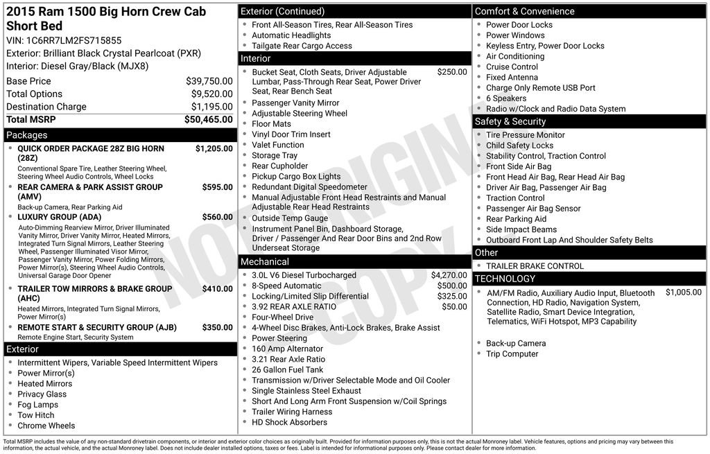 Used 2015 RAM 1500 Big Horn image 4