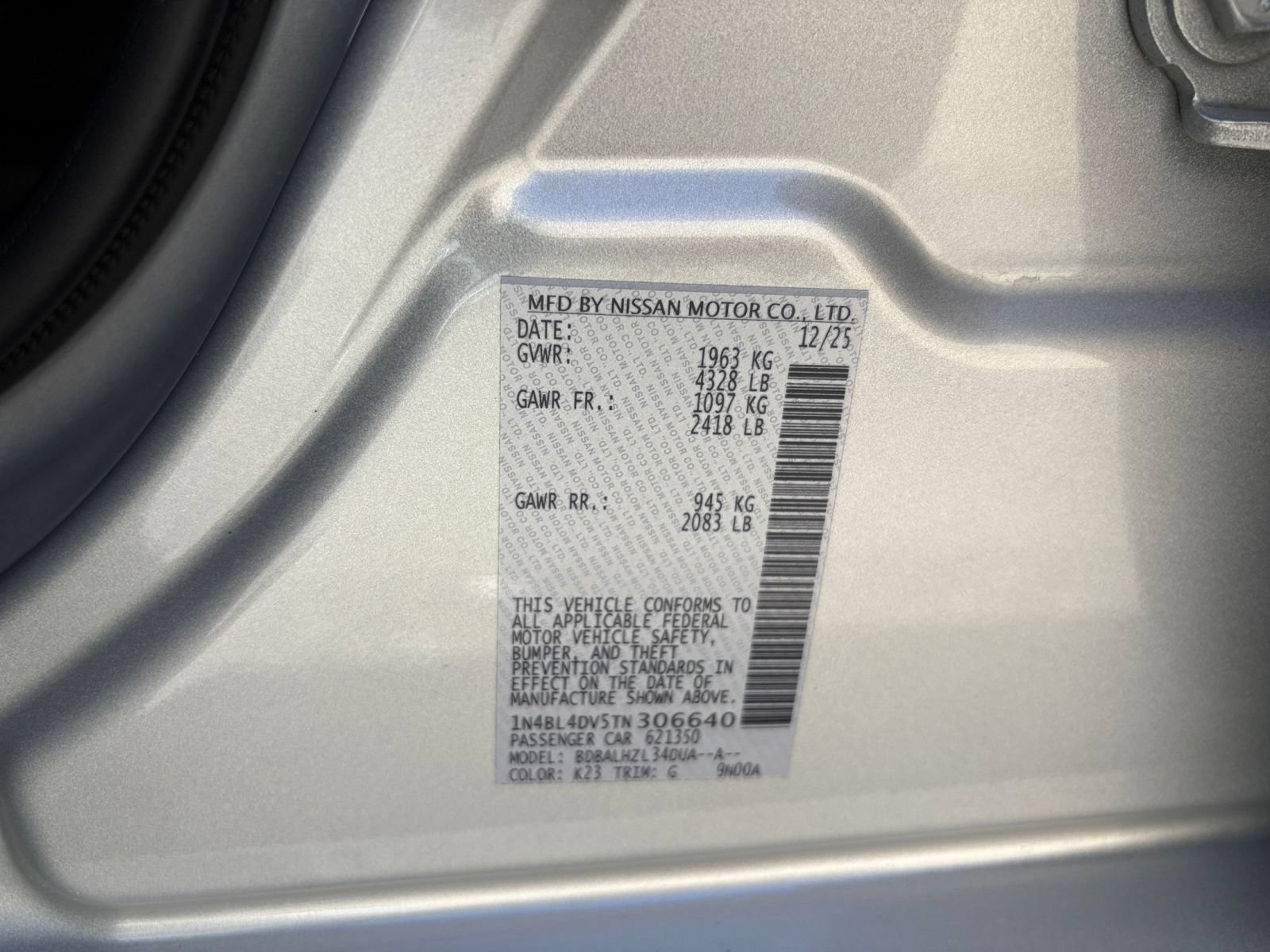 Used 2026 Nissan Altima 2.5 SV FWD image 24