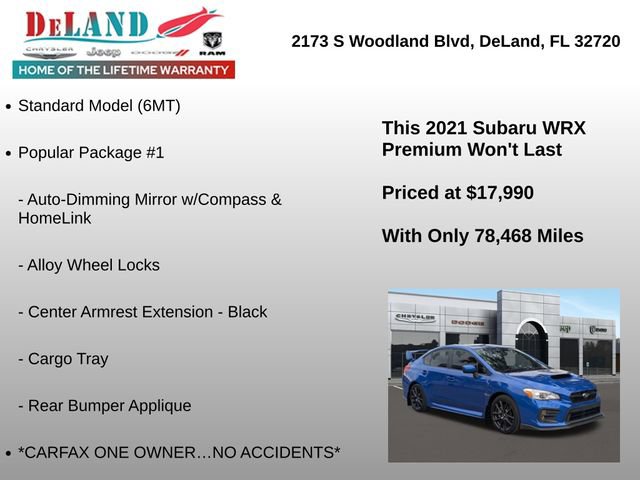 Used 2021 Subaru WRX Premium w/ Popular Package #1 image 6