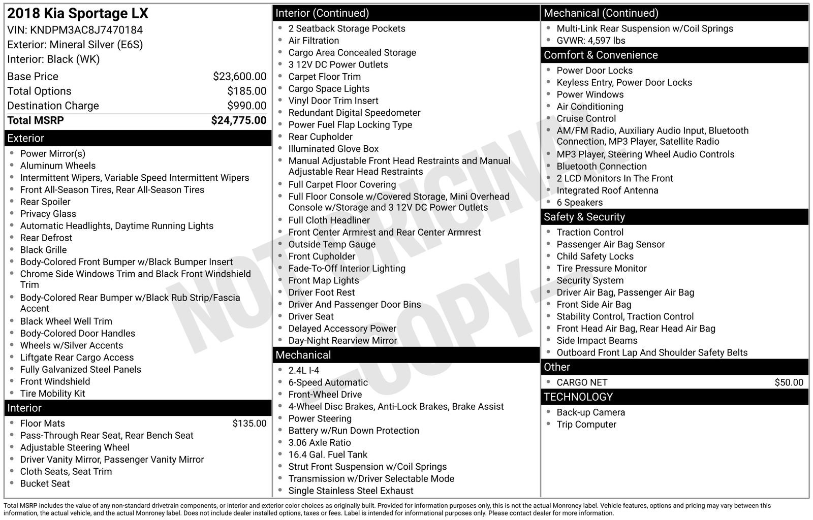 Used 2018 Kia Sportage LX FWD image 6