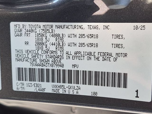 Certified 2026 Toyota Sequoia TRD Pro w/ TRD Performance Package (TMS) AWD/4WD image 27