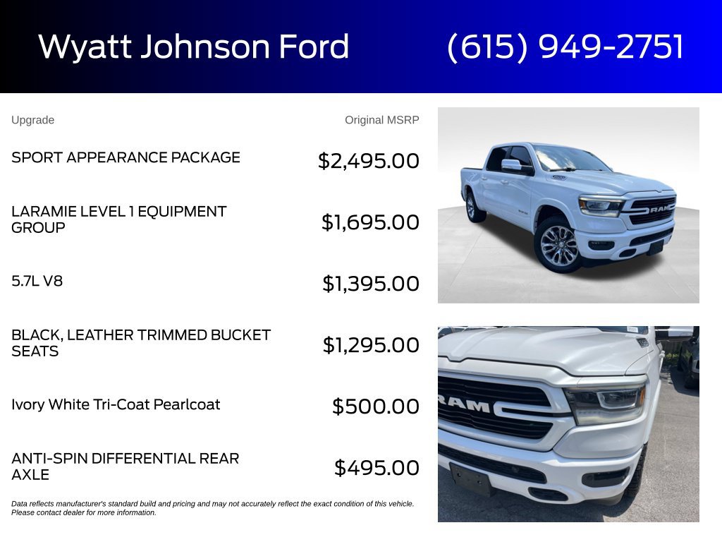 Used 2019 RAM 1500 Laramie w/ Sport Appearance Package AWD/4WD image 5