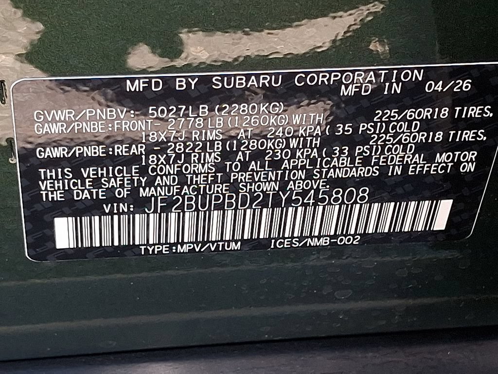 New 2026 Subaru Outback Premium AWD/4WD image 20