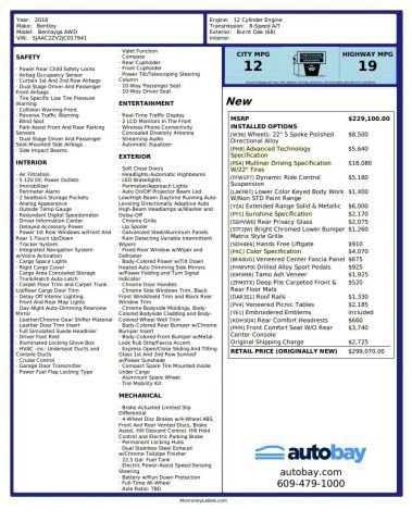 Used 2018 Bentley Bentayga Onyx Edition AWD/4WD image 7