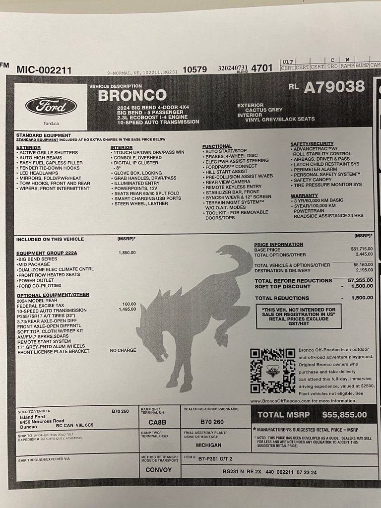 Used 2024 Ford Bronco Big Bend image 32