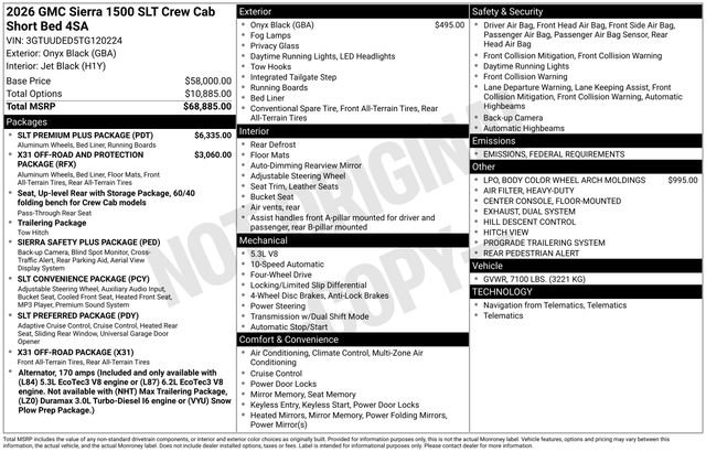 New 2026 GMC Sierra 1500 SLT w/ SLT Premium Plus Package image 1