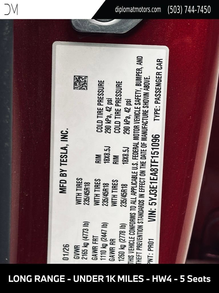 Used 2026 Tesla Model 3 RWD image 45